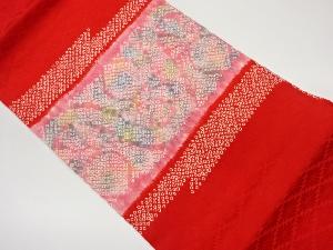 絞り抽象花唐草模様名古屋帯